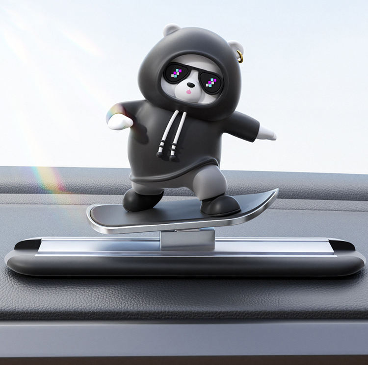 Sliding Skateboarding Panda