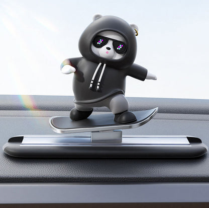 Sliding Skateboarding Panda