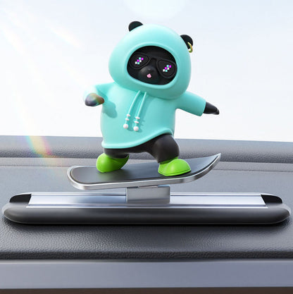 Sliding Skateboarding Panda