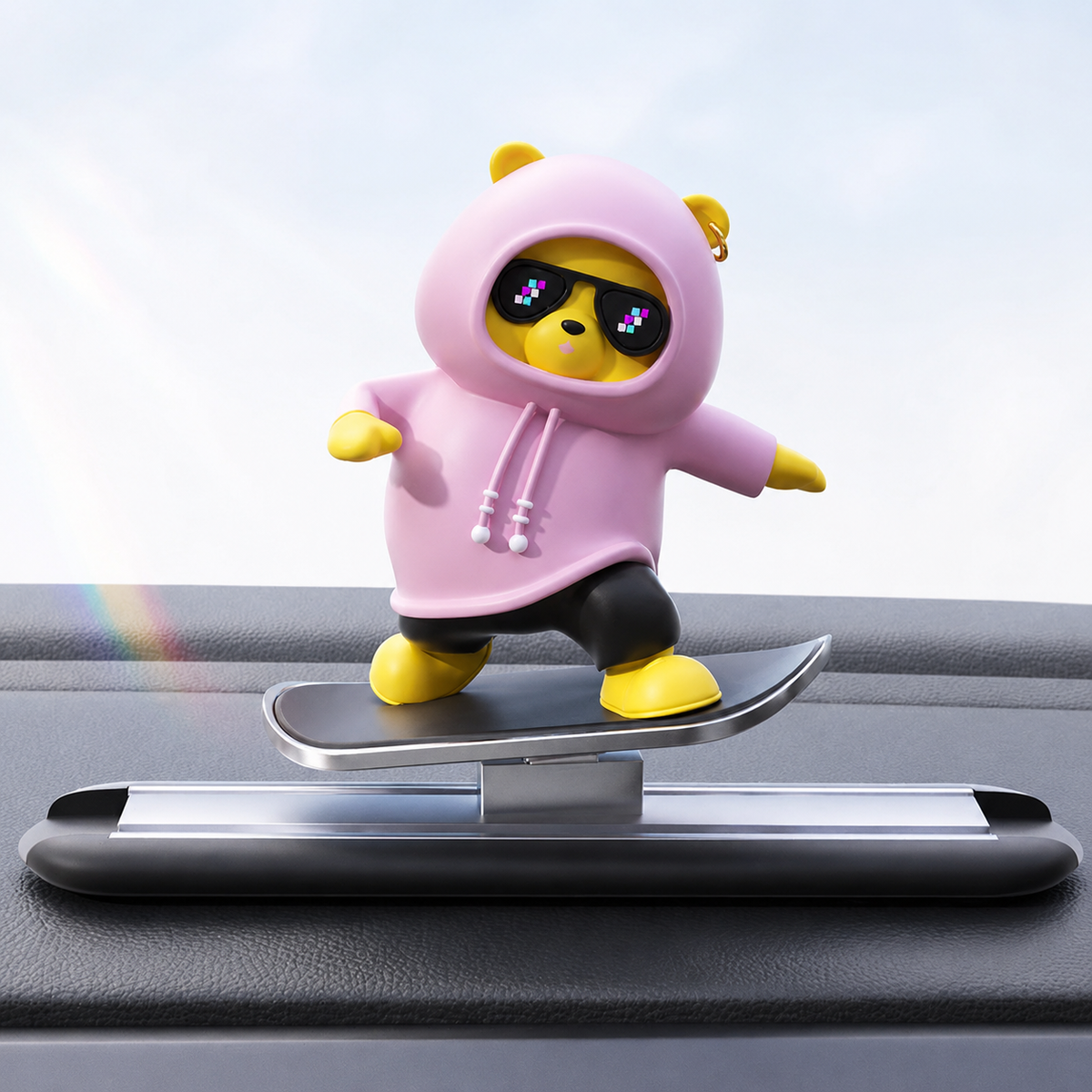 Sliding Skateboarding Panda