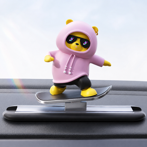 Sliding Skateboarding Panda