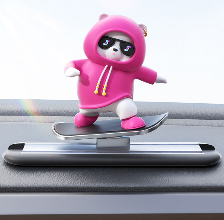 Sliding Skateboarding Panda