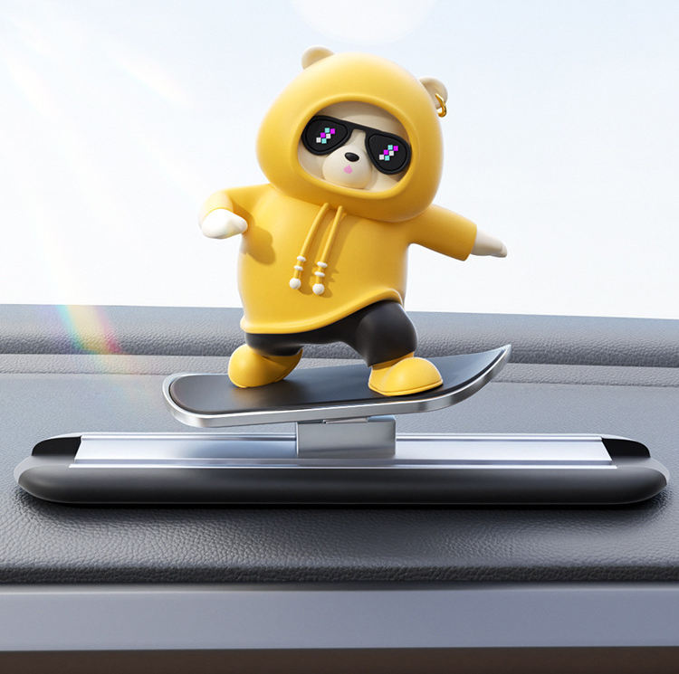 Sliding Skateboarding Panda