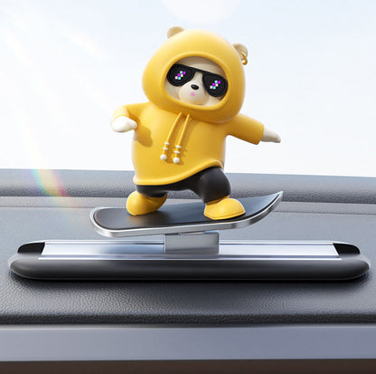 Sliding Skateboarding Panda