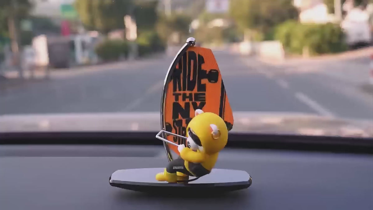 Surfing Bear Car Dashboard