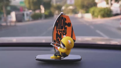 Surfing Bear Car Dashboard